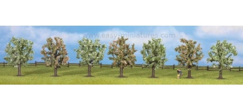 Noch 25092 - 7 arbres fruitiers en fleurs, 8 cm